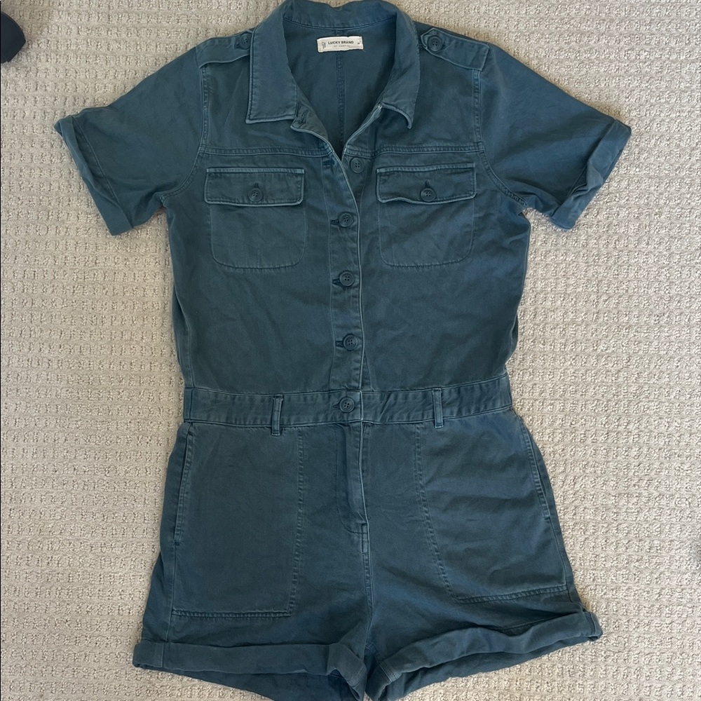 Lucky Brand Teal Jumpsuit medium